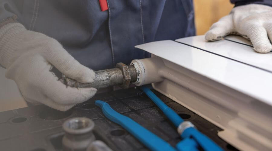 Burst pipe repair in Napakiak, AK